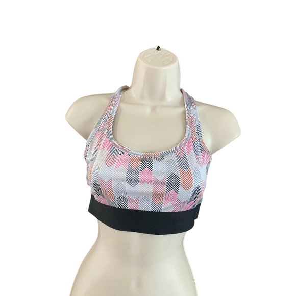 Victorias Sport Secret Womens Size Small Sports Bra Racerback Multicolor Rust Bl - Picture 1 of 4